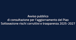 Avviso di consultazione pubblica per l'aggiornamento della Sezione "Rischi corruttivi e trasparenza" del PIAO 2025-2027 del Comune di Virle Piemonte